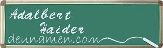 Adalbert Haider Visitenkarte